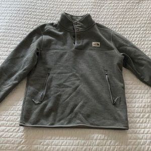 Men’s North Face half zip snap pullover, Sz M